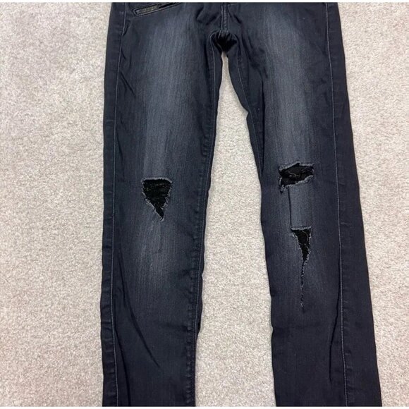 Black Orchid Jeans Black Skinny Distressed Pockets Women’s Size 25 - Picture 10 of 12